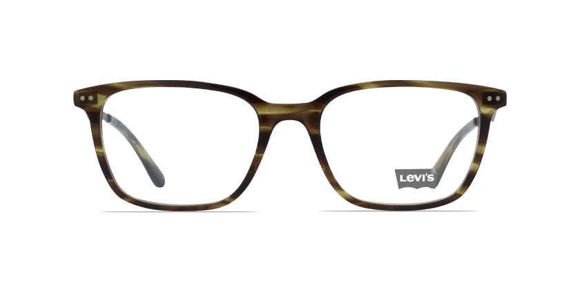 Levi's Men's LV 5029 Square Prescription Eyewear Frames, Matte Green/Demo  Lens, 55 mm, 17mm